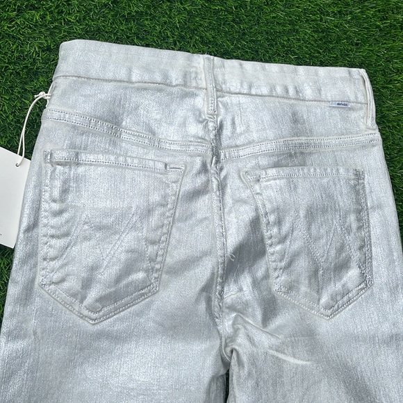 MOTHER High Waisted Looker Ankle Silver Linings size 27 - Picture 13 of 15